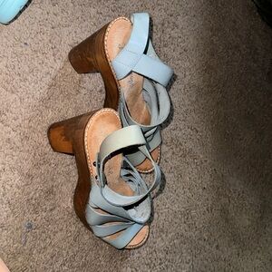 Free people blue high heel sandals